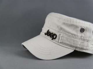 Beige Hat Cap 9 100% Cotton Jeep Army Military Sun Casual Flat 
