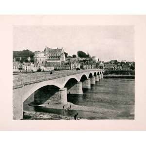  1906 Print Medieval Chateau Amboise Cityscape Loire River 