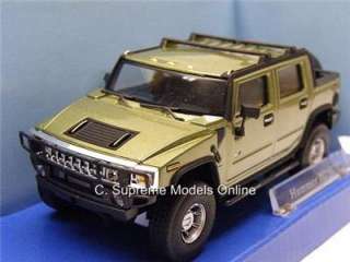 HUMMER H2 SUT 4X4 CAR 1/43RD SCALE MODEL MINT BOXED GREEN OFF ROAD 