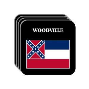  US State Flag   WOODVILLE, Mississippi (MS) Set of 4 Mini 