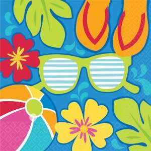  Lets Party By Amscan Summer Splash Luau Lunch Napkins 