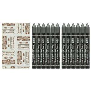  Koh i noor 12 Woodless Extra Thick Graphite Pencils. HB 