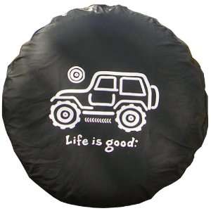  Life is good. Tire Cover   Native Offroad   Black   33 
