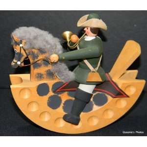  German Rocking Horse Toy with Huntsman Marked GDR 