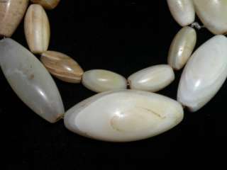 Old WHITE AGATE Trade Beads AFRICA  