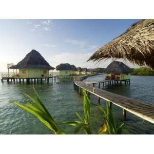  Wooden Walkways Leading Out to Cabins at Punta Caracol 