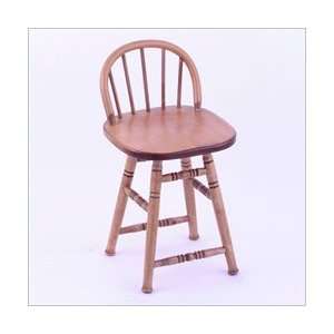   Co. HD 18 High Oak Wood Low Spindle Back Chair Furniture & Decor