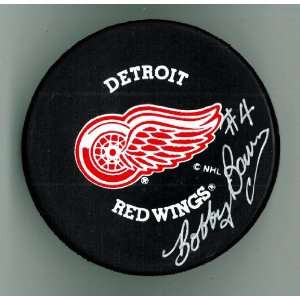 Bobby Baun Autographed Detroit Red Wings Hockey Puck  