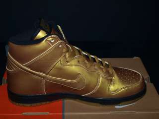 2004 Nike Dunk High Metallic Gold Olympic US8 Skateboarding 308348771 