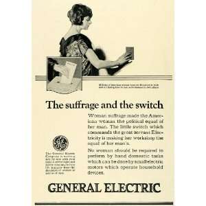  1923 Ad General Electric Womens Suffrage Voting Rights 