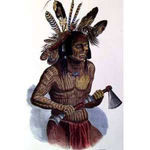  Karl Bodmer   Adorned with Deeds Insignia Hand Colored 