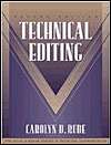 Technical Editing, (020520032X), Carolyn D. Rude, Textbooks   Barnes 