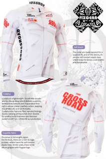 NEW cycling jersey top gear tights shirts road bike long sleeve white 
