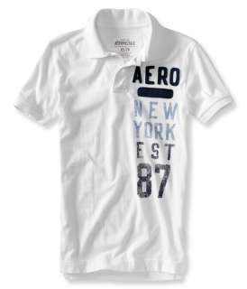   mens embroidered AERO New York Est 87 polo shirt   Style #2047  