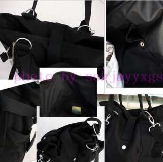 Canvas Backpack Rucksack Hand Bag Black Fashion Women#118  