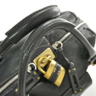 CHLOE Leather Front Pocket PADDINGTON Bag Purse Black  