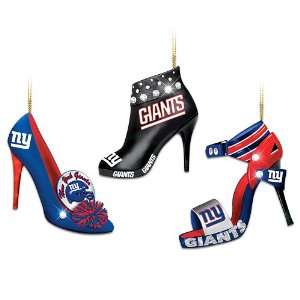 NFL New York Giants Steppin Out Stiletto Shoe Ornament Collection 