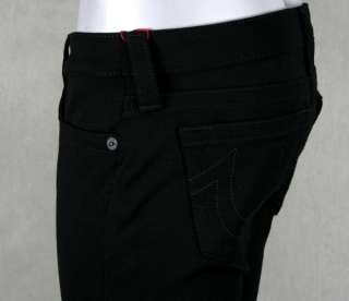 True Religion Jeans brand womens Stella Skinny stretch pants BLACK 