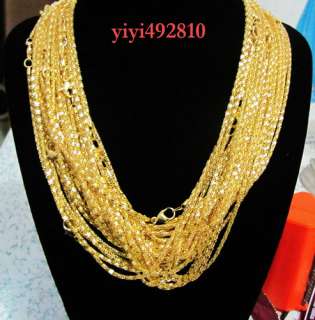 New 20pcs Gold Plated Snake Chain Necklace clasp 22 #k  