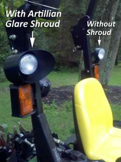 Glare Shrouds for John Deere Utility Tractor Work Lights  