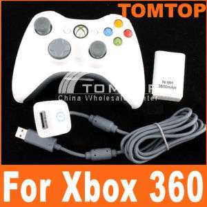 Wireless Controller + 3600mAh Battery Pack For xBox 360  