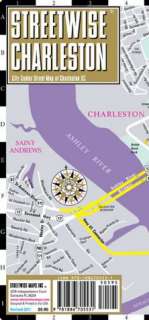  Charleston Map   Laminated City Center Street Map of Charleston 