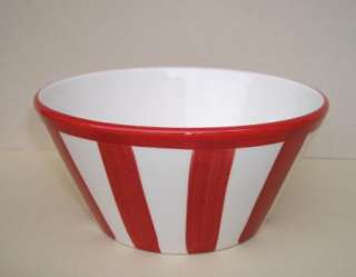 Everyday Entertaining Popcorn HP Red & White Stripe Individual Bowl 
