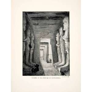  1898 Print Temple Abou Simbel Abu Nubia Egypt Egyptian 