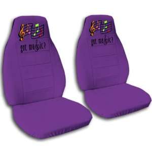 Purple seat covers with Music Notes for a 2006 to 2011 Chevrolet HHR 
