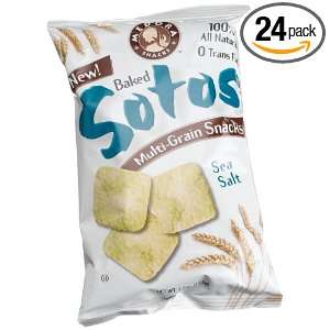 SOTOS Multi Grain Snacks, Sea Salt, 1.5 Ounce Bags (Pack of 24 