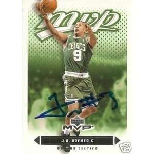 J.R. Bremer Signed Boston Celtics 2003 2004 UD MVP Card 