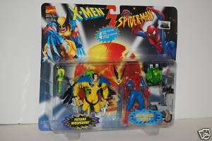 Wolverine X Men & Anti Symbiote Spideman Toy Biz 2pack  