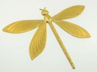 Dragonfly Stampings Brass 63.5 mm x 49 mm 12 Pieces  