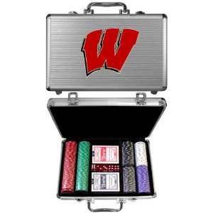  Wisconsin Badgers 200 Piece Poker Game Set Sports 