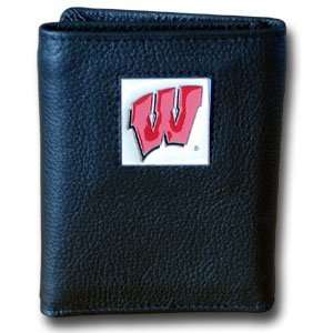  Wisconsin Badgers Executive Leather Trifold Wallet   NCAA 