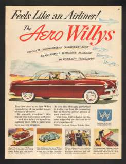 1952 Aero Willys Car Vintage Willys Overland Print Ad  