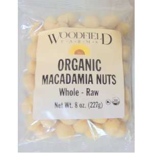 Whole, Raw, Organic Macadamia Nuts (8 Oz)  Grocery 