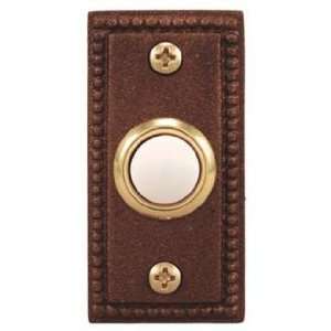    Antique Copper Beaded Lighted Doorbell Button