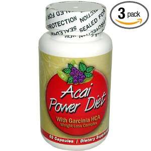  3 Bottle Combo Kit. Pure Acai Power Diet Pill with Green 