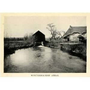  1926 Print Winterbourne Abbas River Dorset England Nine 