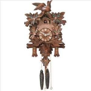   Clock with Moving Birds, Feed Nest, Painted Flowers
