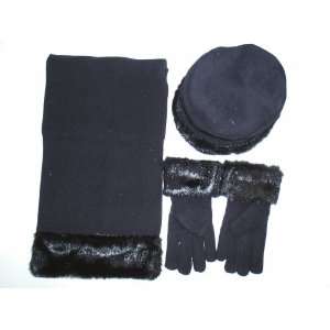  Women Scarf, Hat, and Gloves Winter Set 