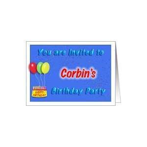  Corbins Birthday, Invitation to the Party Card Toys 