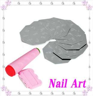 10 Stamping Device Nail Art Metal Plate+2 Sides Nail stamp tools 