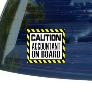  Caution Accountant on Board   Window Bumper Laptop Sticker 