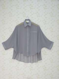 Batwing Sleeve Loose Chiffon Blouse Shirt Top HoT S M L  