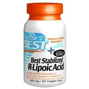   Stabilized R Lipoic Acid, BioEnhanced, 100mg, 60 vegetable capsules