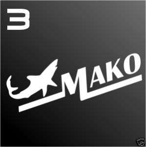Mako boat decals   #3 22  White  