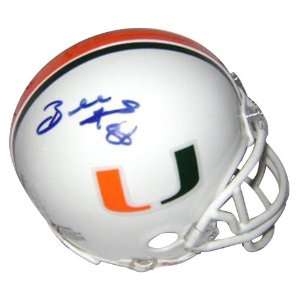  Bubba Franks Signed Mini Helmet   Miami Hurricanes 