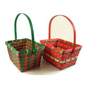  Club Pack of 48 Rectangle Wicker Basket Christmas Decor 